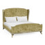 Louis XV Silver-Leaf Cali King Bed
