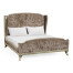 Louis XV Silver-Leaf US King Bed