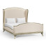 Louis XV Silver-Leaf US Queen Bed