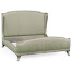 Louis XV Silver-Leaf US Queen Bed