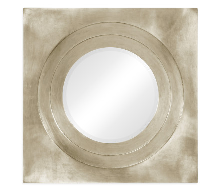 Silver Framed Round Mirror