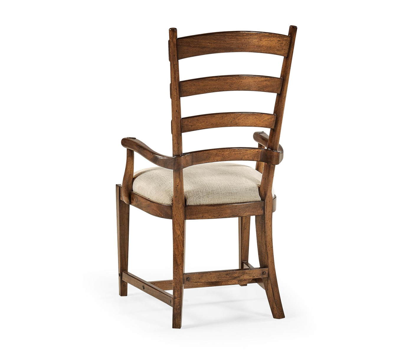 Casual Walnut Ladderback Arm Chair