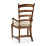 Casual Walnut Ladderback Arm Chair