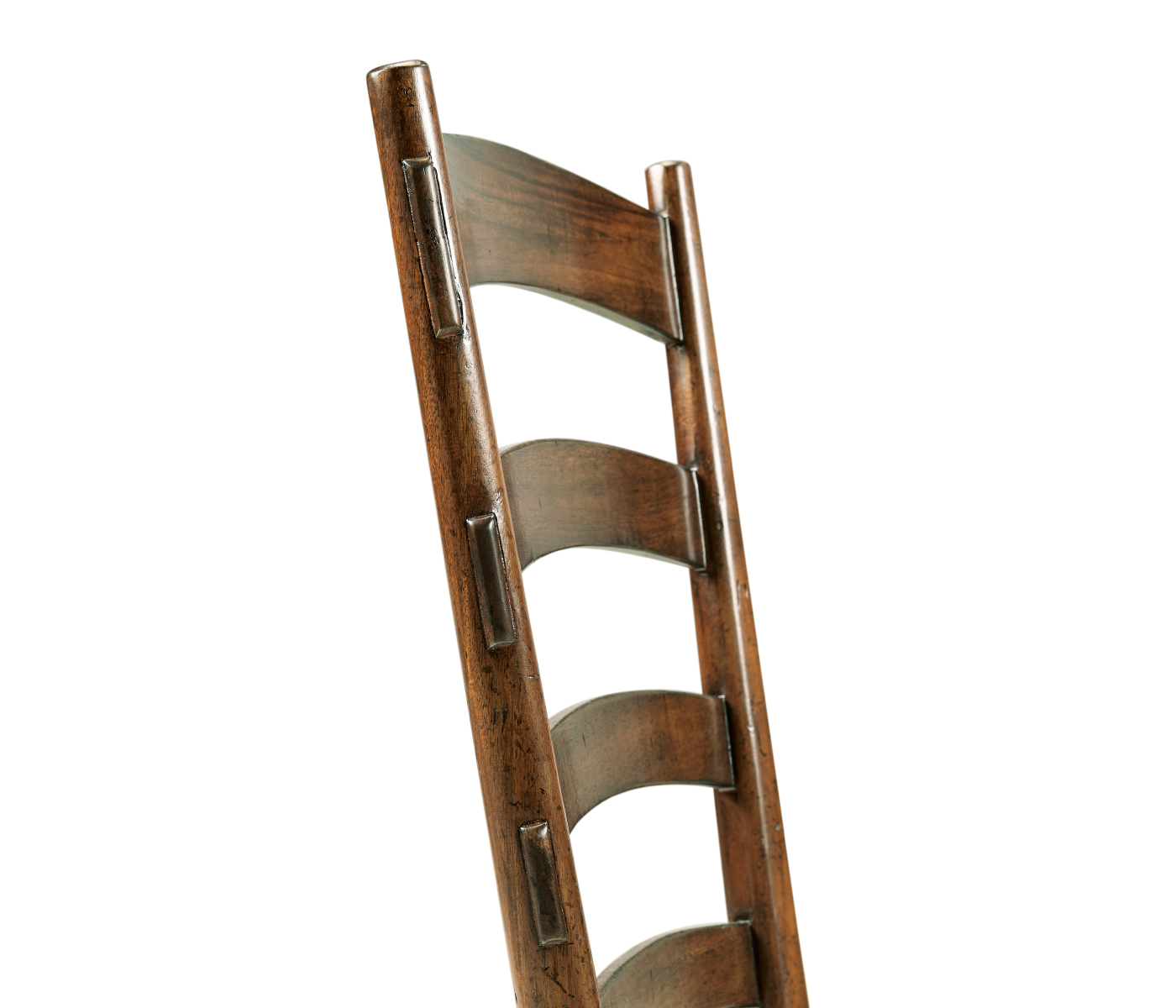Casual Walnut Ladderback Side Chair