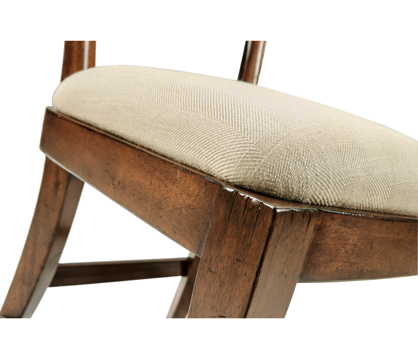 Casual Walnut Ladderback Side Chair