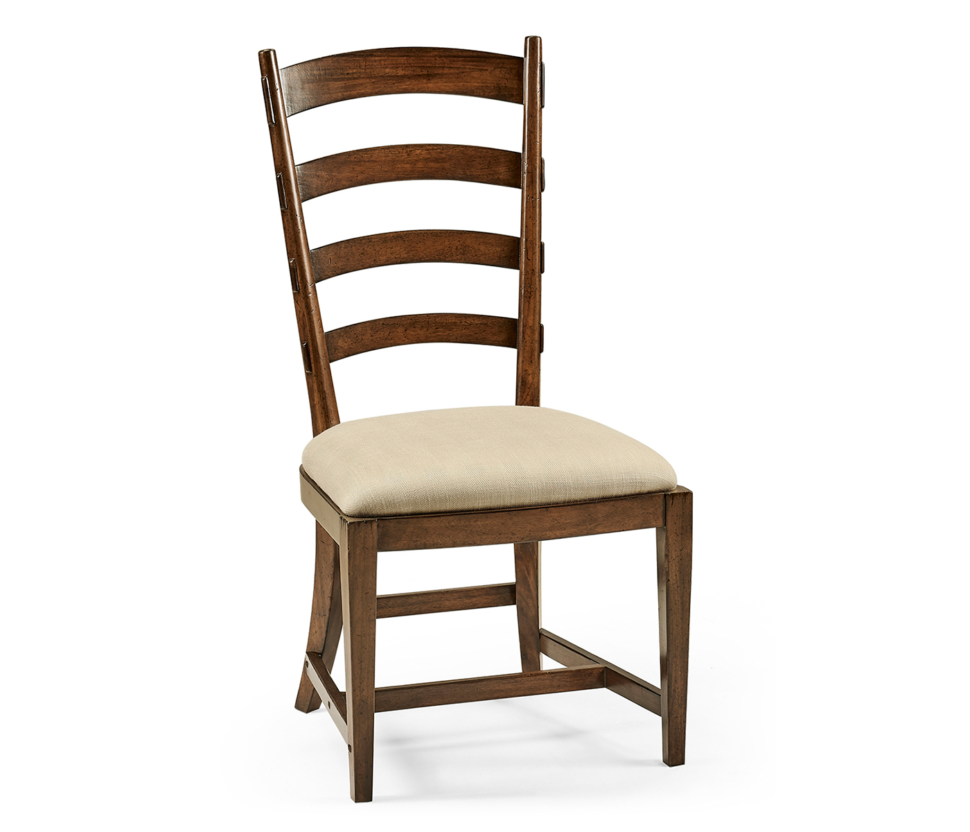 Casual Walnut Ladderback Side Chair