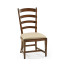 Casual Walnut Ladderback Side Chair