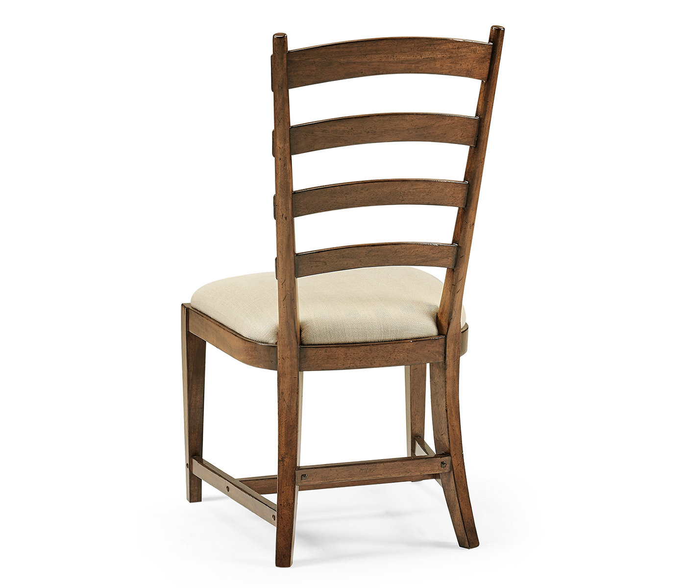 Casual Walnut Ladderback Side Chair