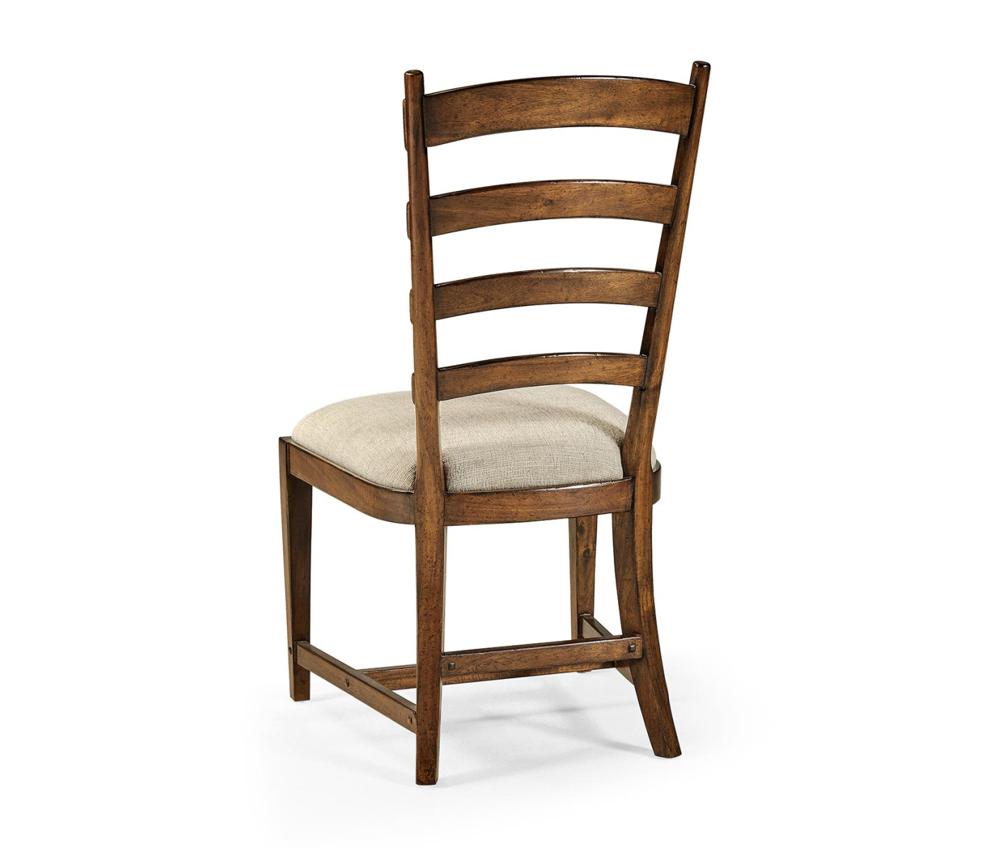 Casual Walnut Ladderback Side Chair