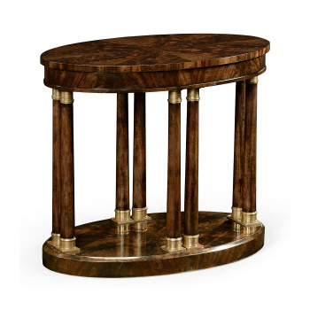 Mahogany Biedermeier style oval side table