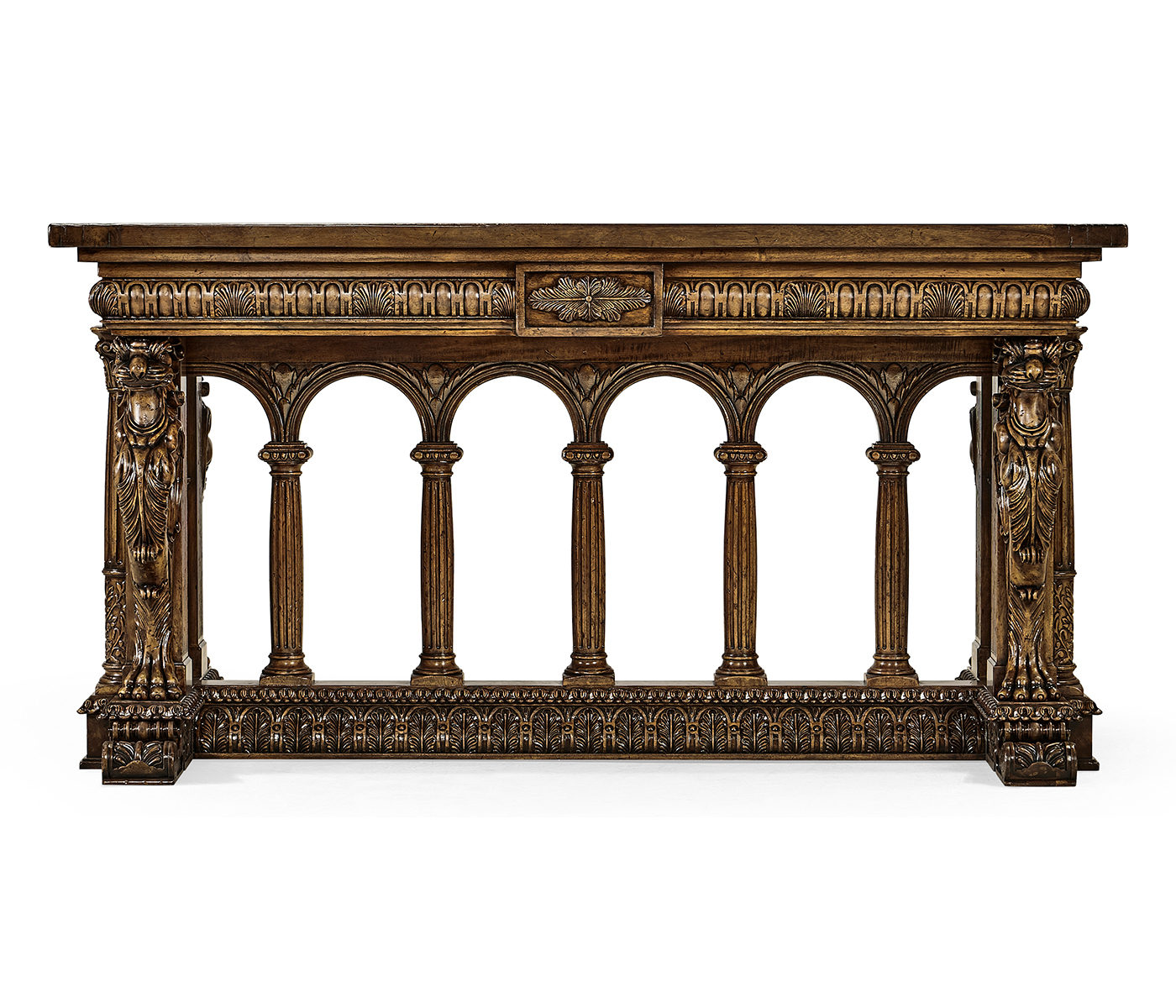 French Renaissance Style Library Table