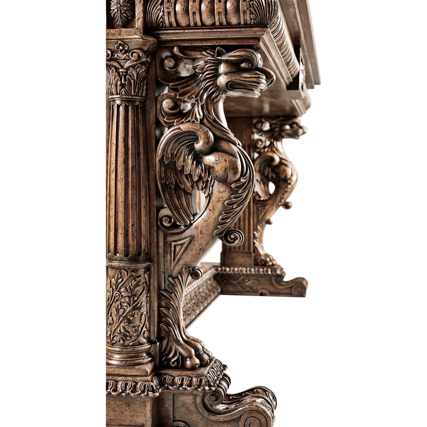 French Renaissance Style Library Table