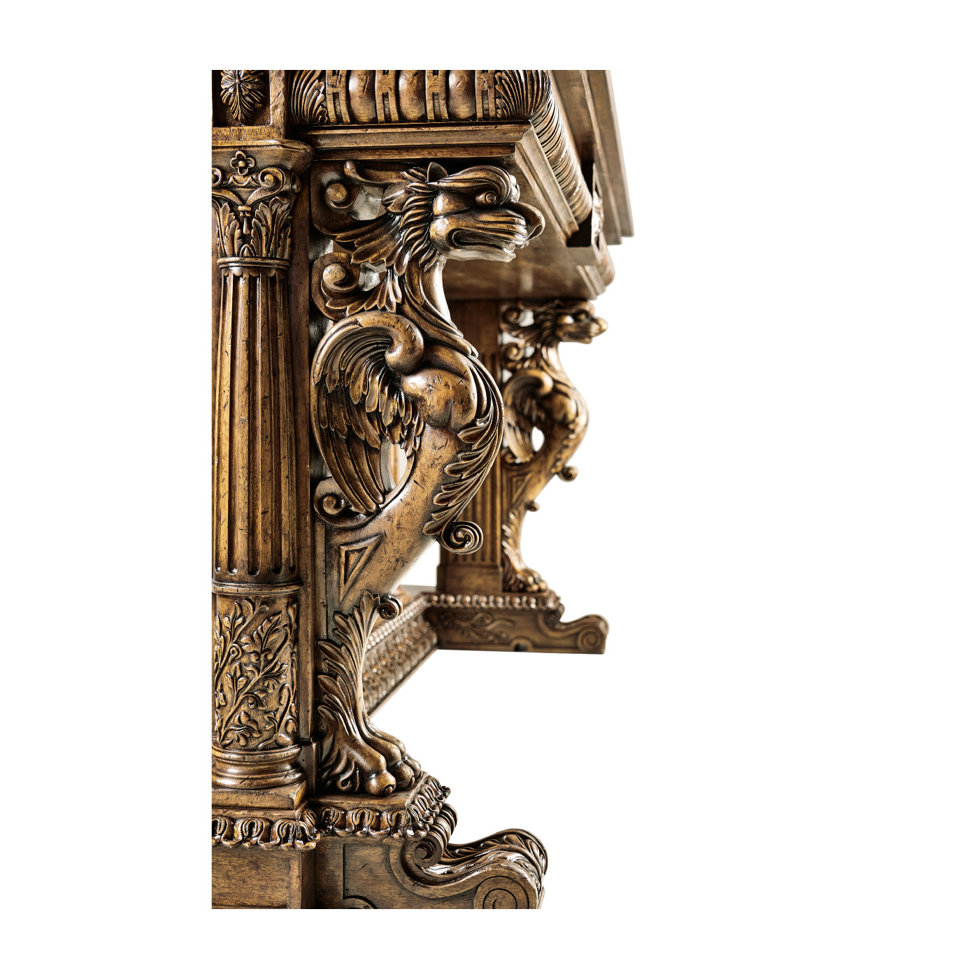 French Renaissance Style Library Table