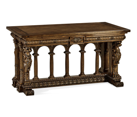 French Renaissance Style Library Table