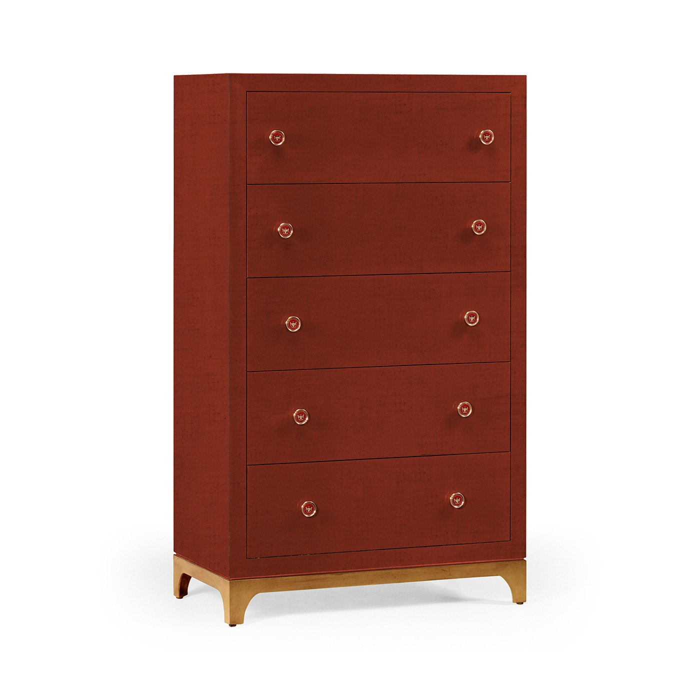 Tall chest with blazer buttons (Lipstick/Gold)