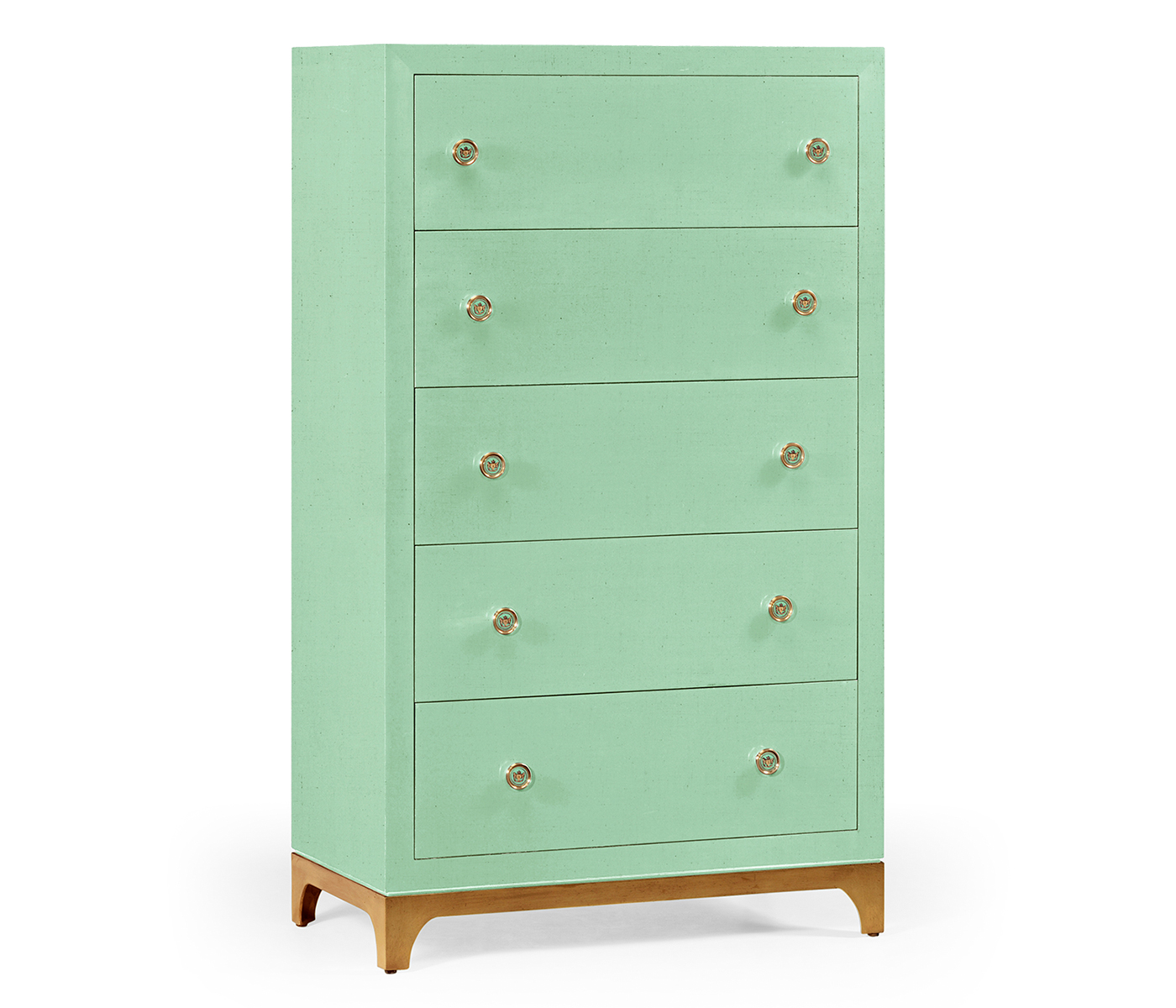 Tall chest with blazer buttons (Robin's Egg/Gold)