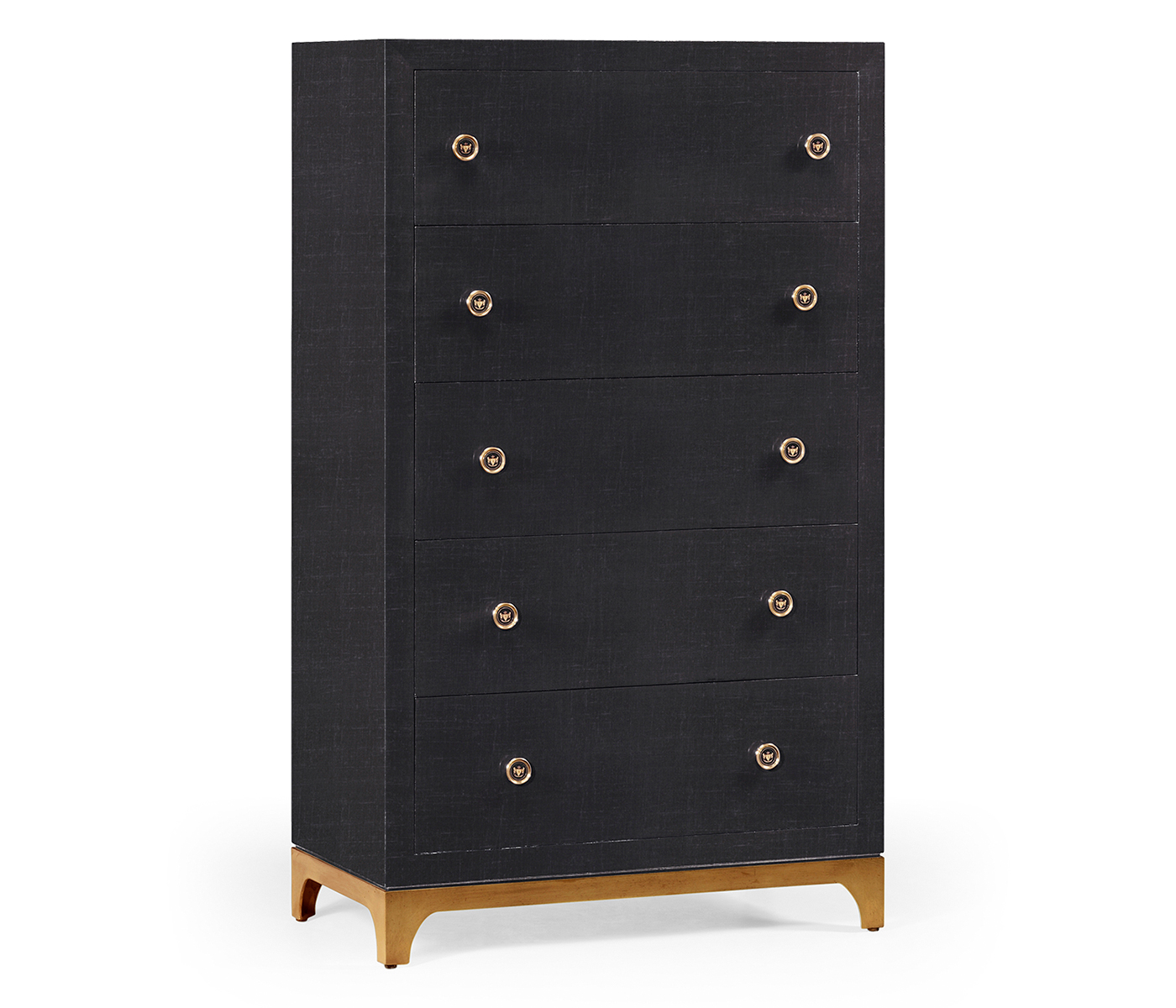 Tall chest with blazer buttons (Charcoal/Gold)