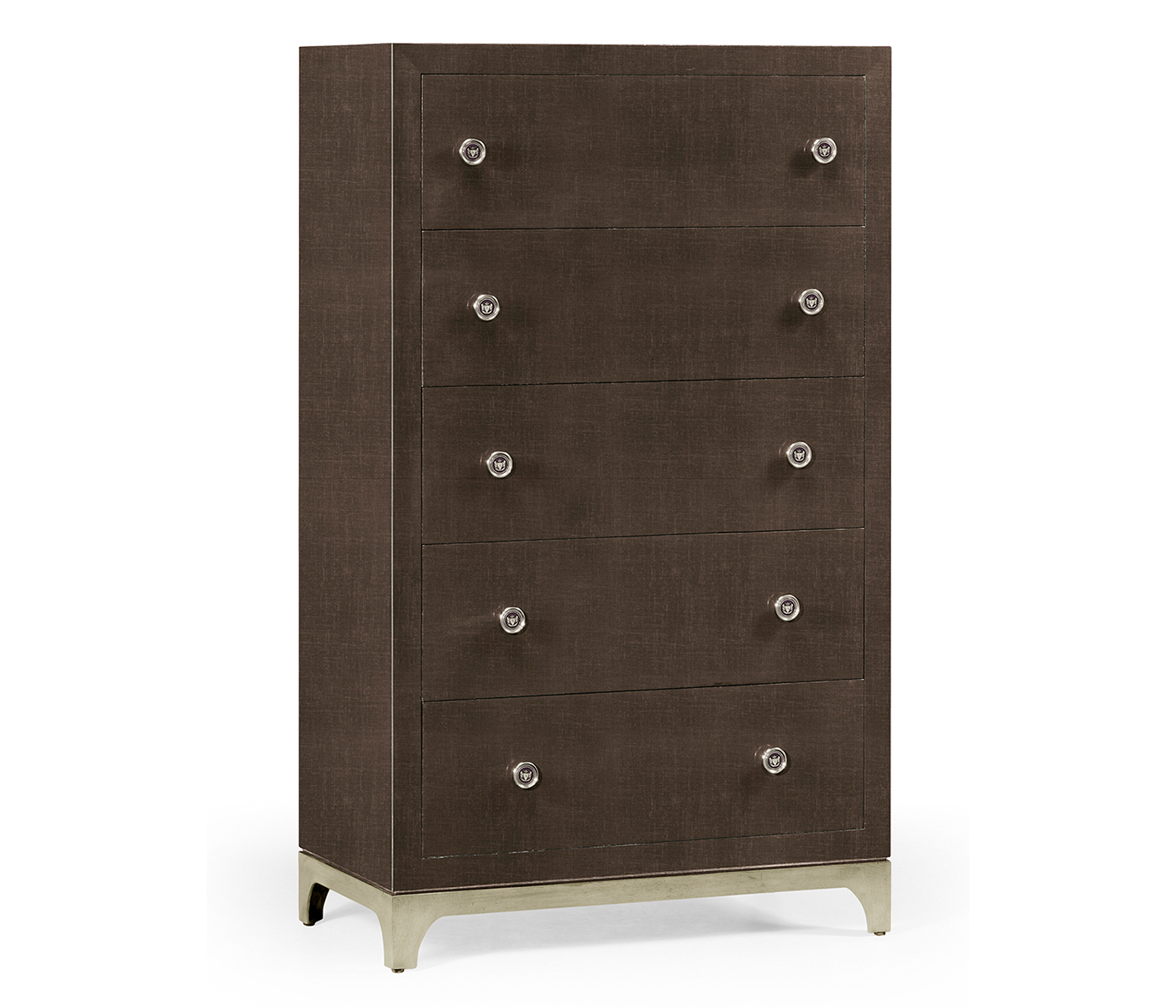 Tall chest with blazer buttons (Coffee/Silver)