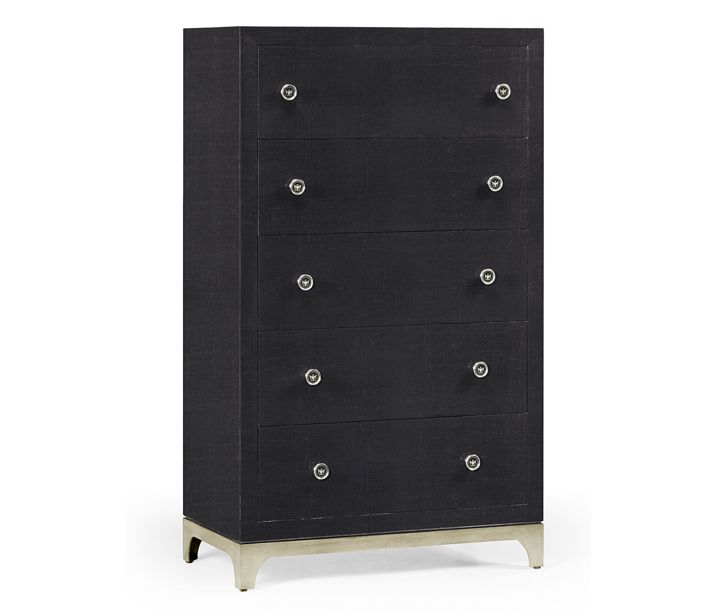 Tall chest with blazer buttons (Charcoal/Silver)