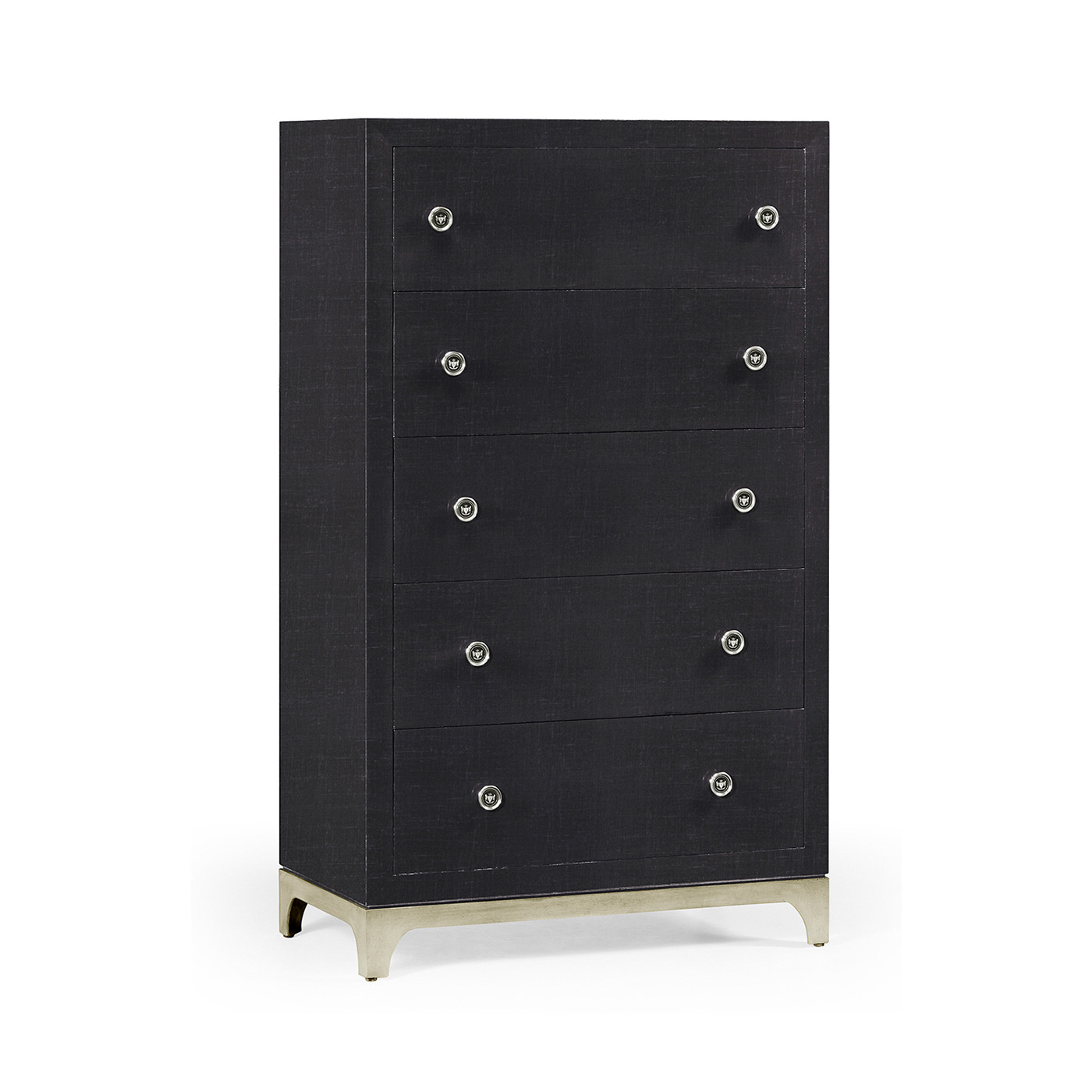 Tall chest with blazer buttons (Charcoal/Silver)