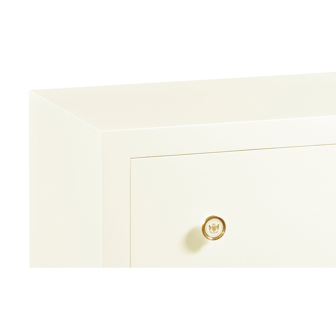 Blanc & Gold Low Chest