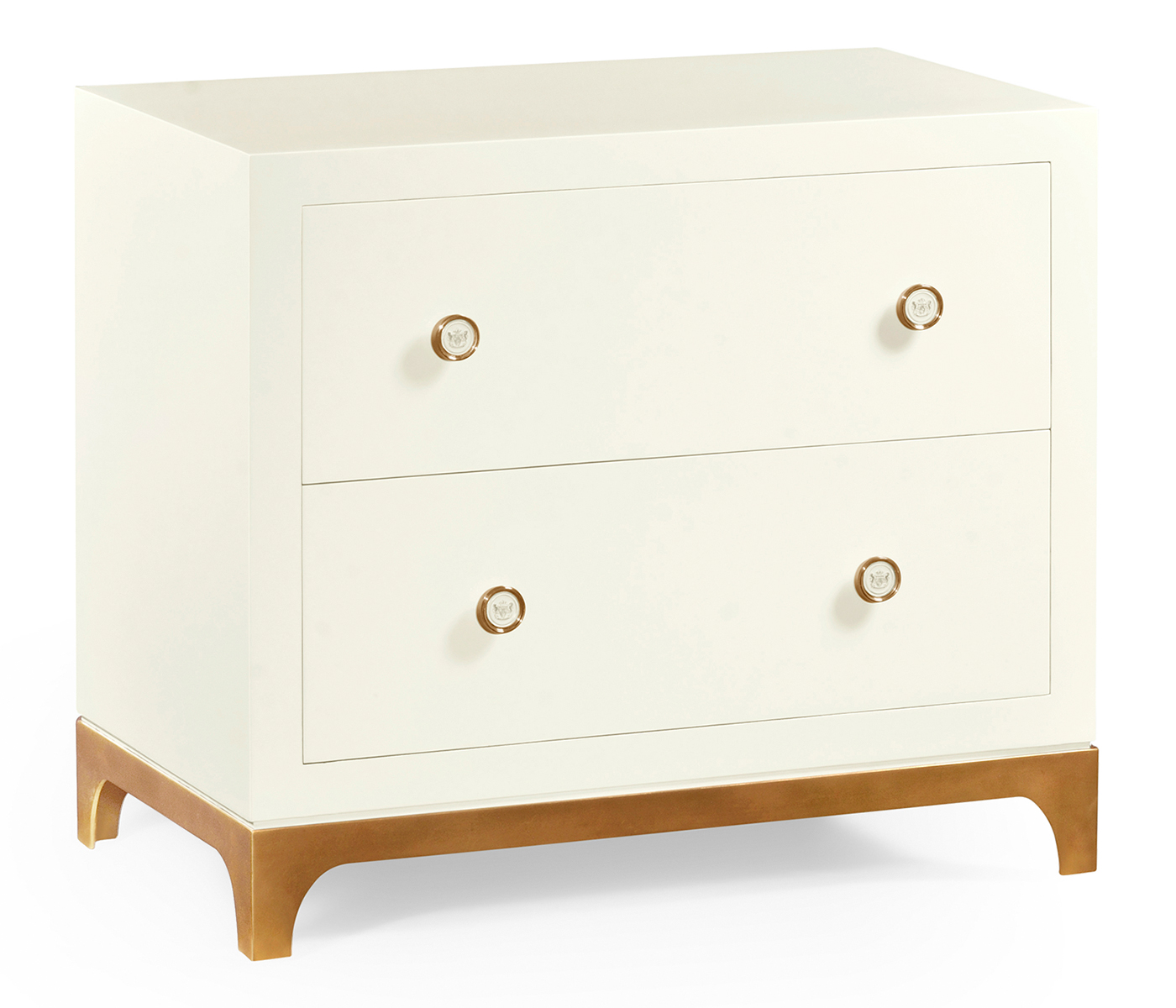 Blanc & Gold Low Chest