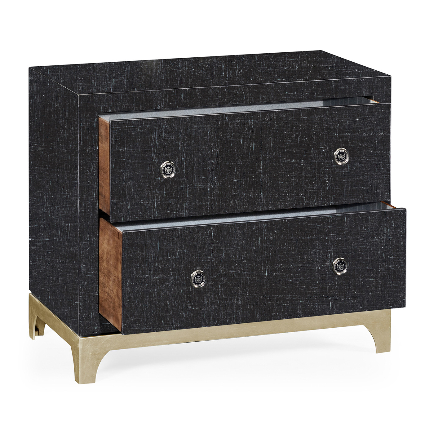 Charcoal & Silver Low Chest