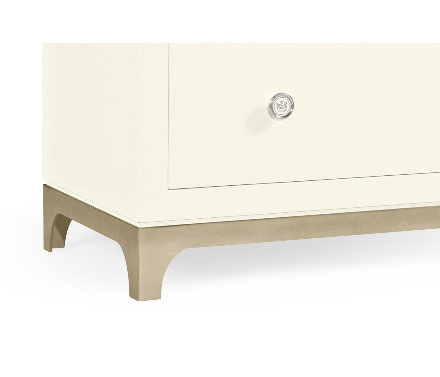 Blanc & Silver Low Chest