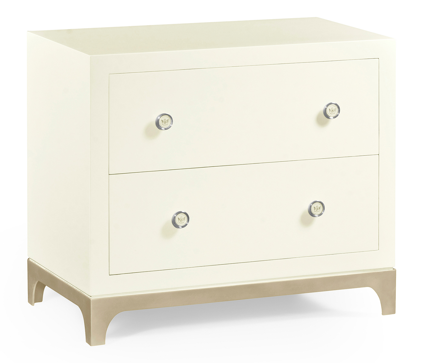 Blanc & Silver Low Chest