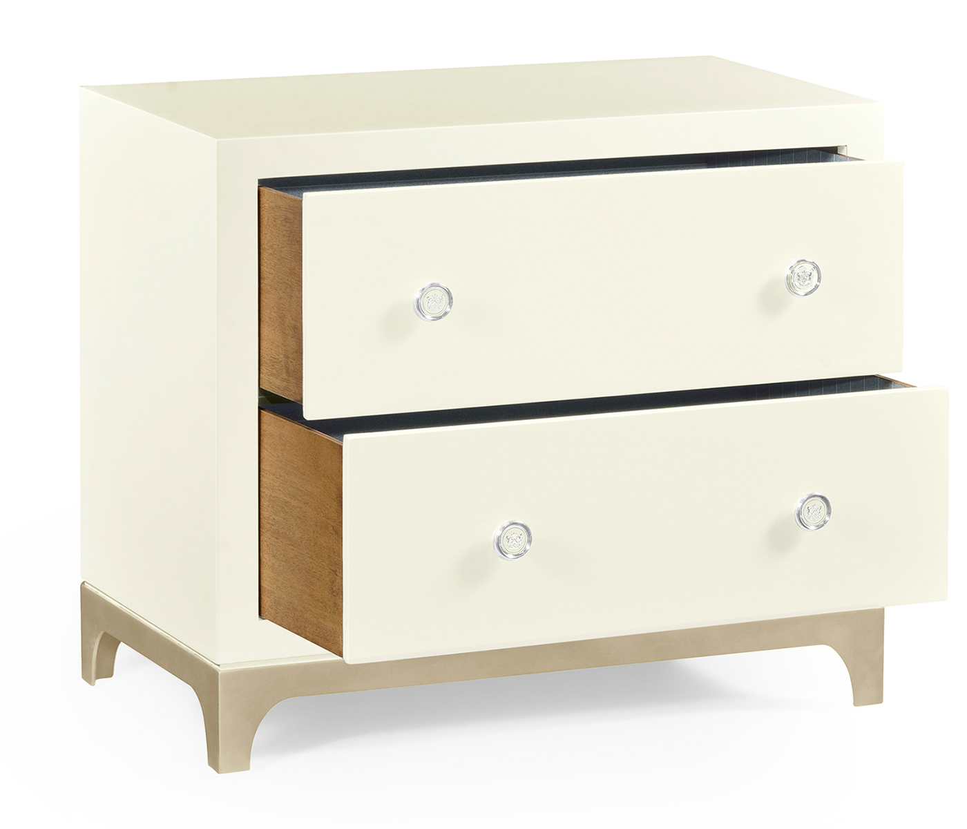 Blanc & Silver Low Chest