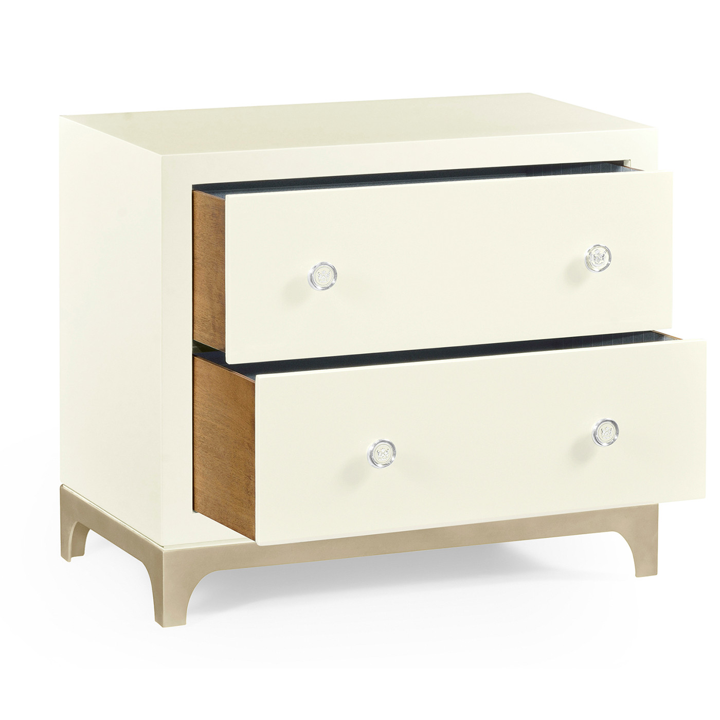 Blanc & Silver Low Chest