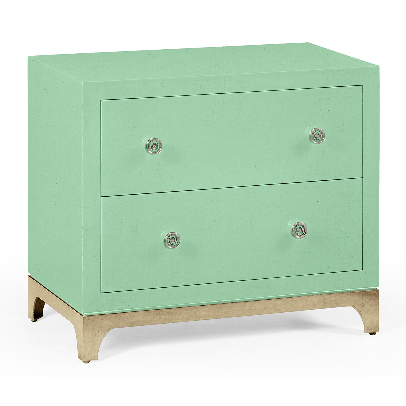 Robin's Egg & Silver Low Chest