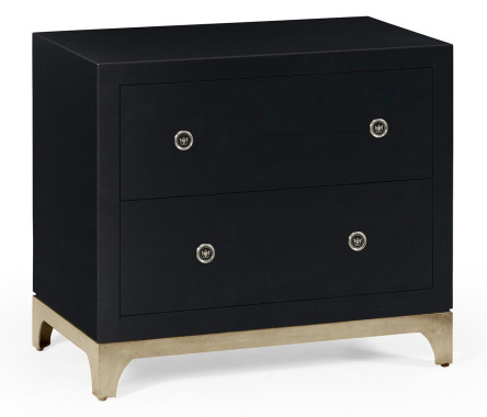 Navy & Silver Low Chest