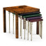 Mahogany and Hammered Iron Coloured Nest of Tables