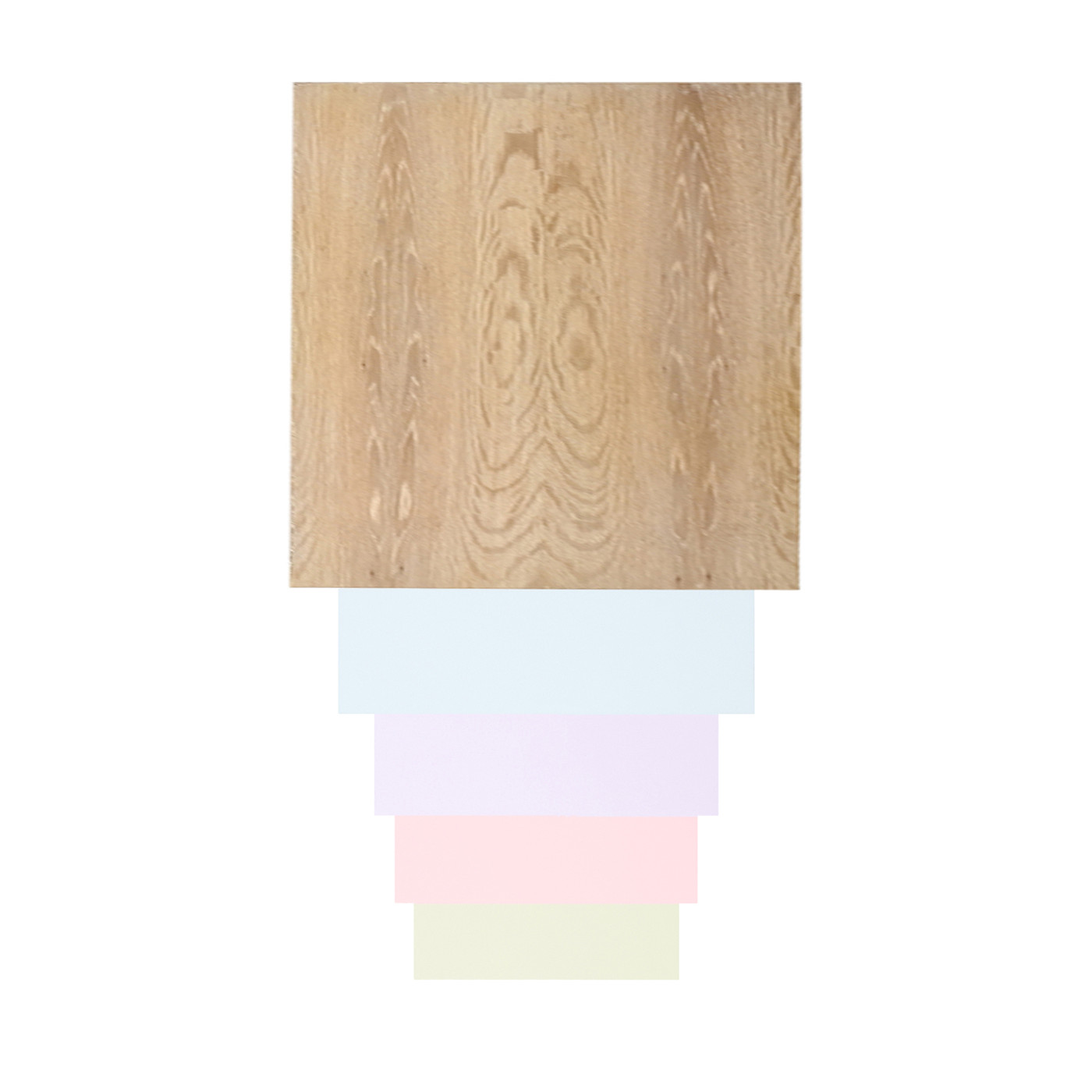 Oak and hammered iron coloured nest of tables