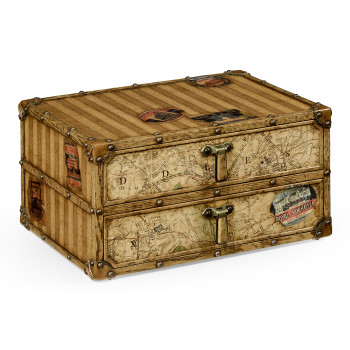 Travel Trunk Style Desktop Chest