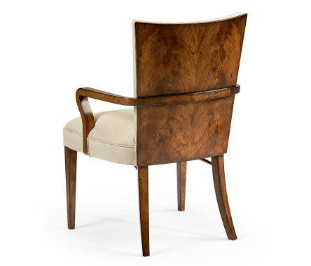 Biedermeier Style Walnut Dining Arm Chair