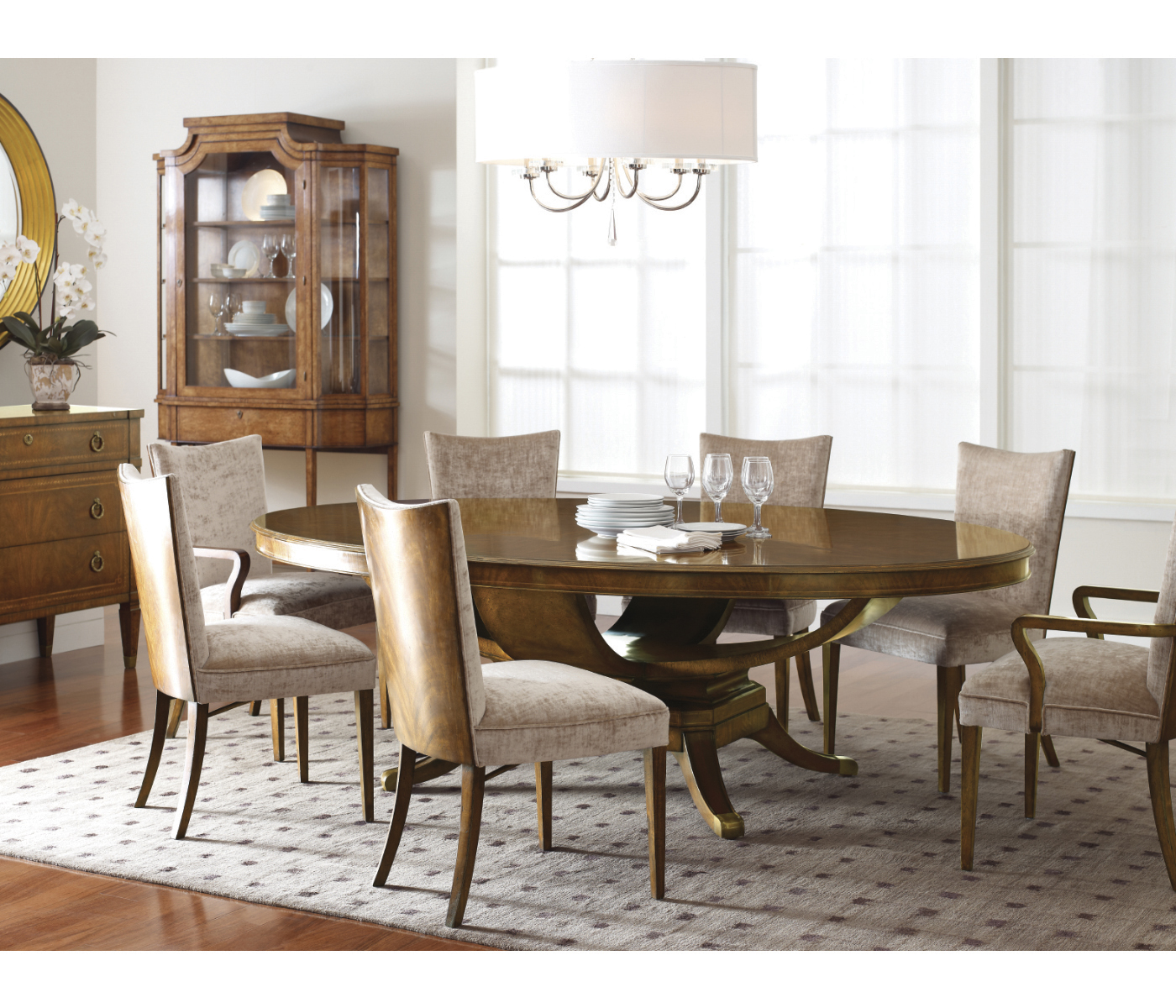 Biedermeier Style Walnut Dining Arm Chair
