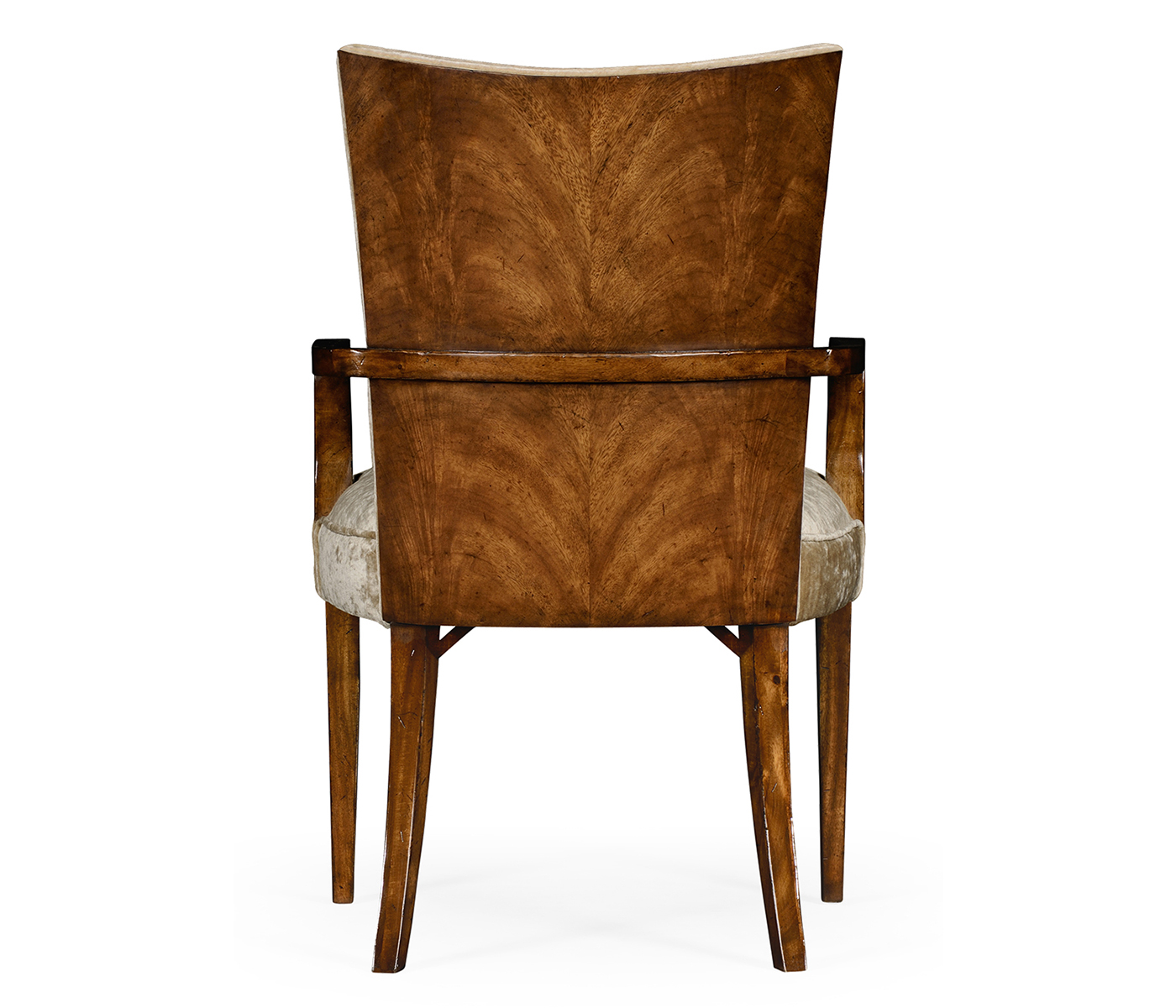 Biedermeier Style Walnut Dining Arm Chair