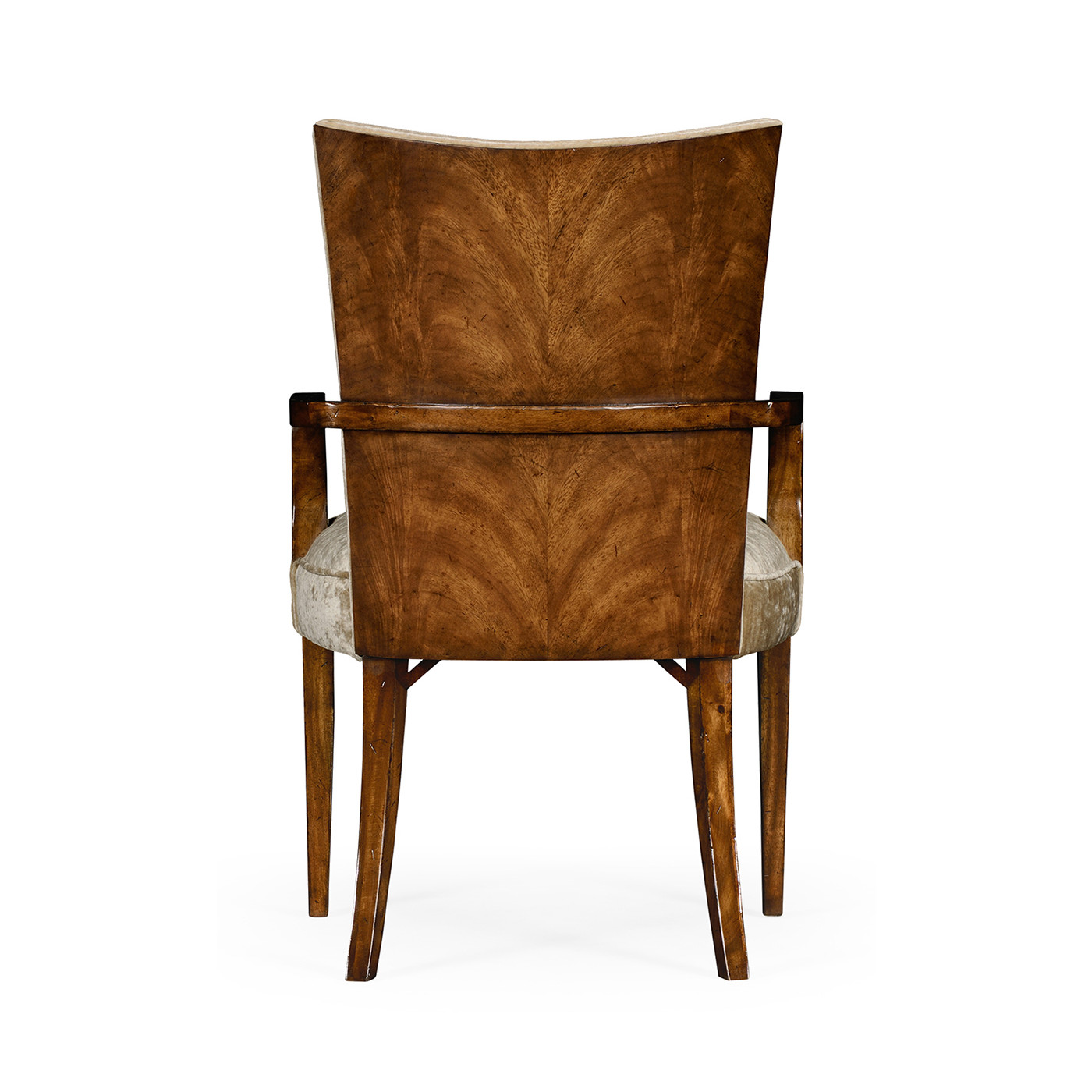 Biedermeier Style Walnut Dining Arm Chair