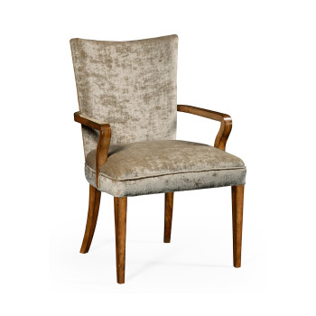 Biedermeier Style Walnut Dining Arm Chair