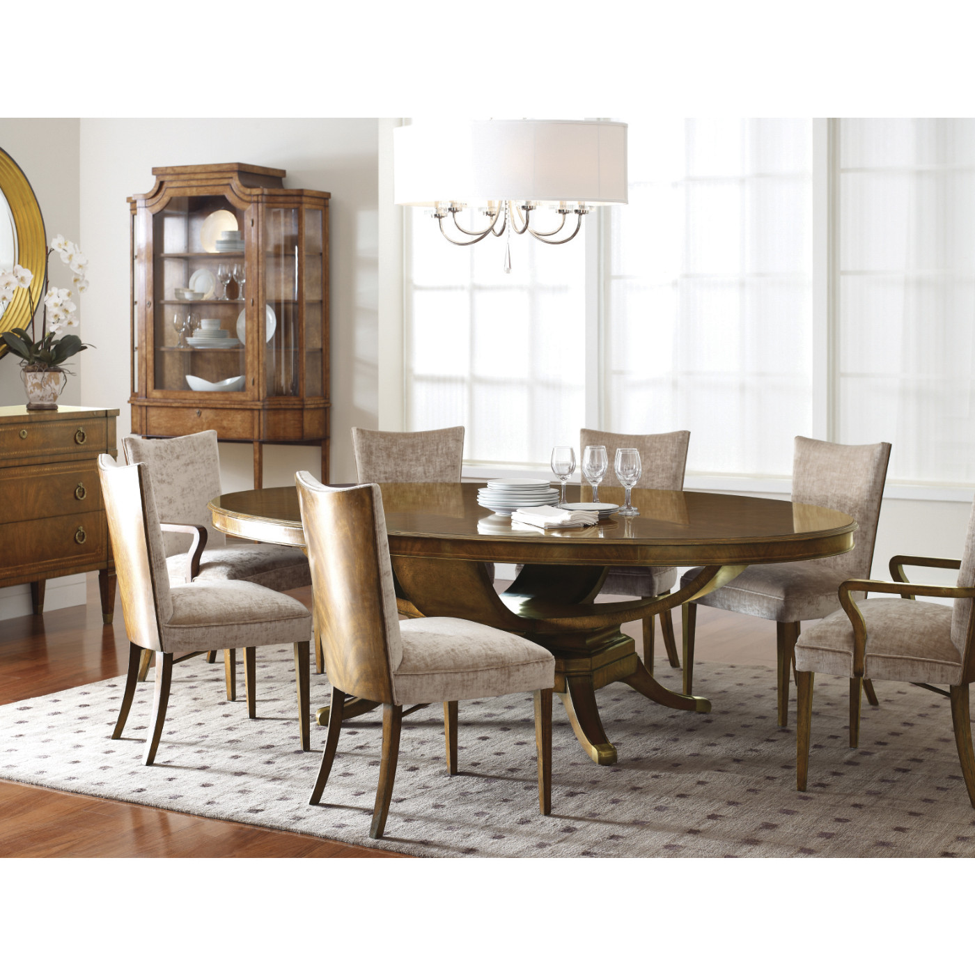 Biedermeier Style Mahogany Dining Arm Chair