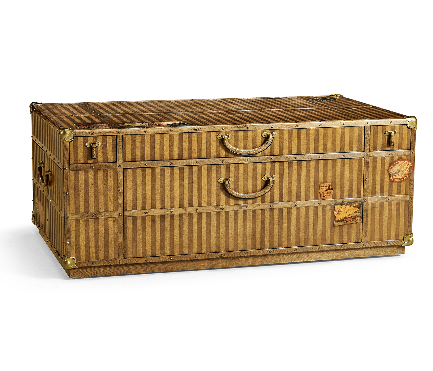 Travel Trunk Style Coffee Table with Storage