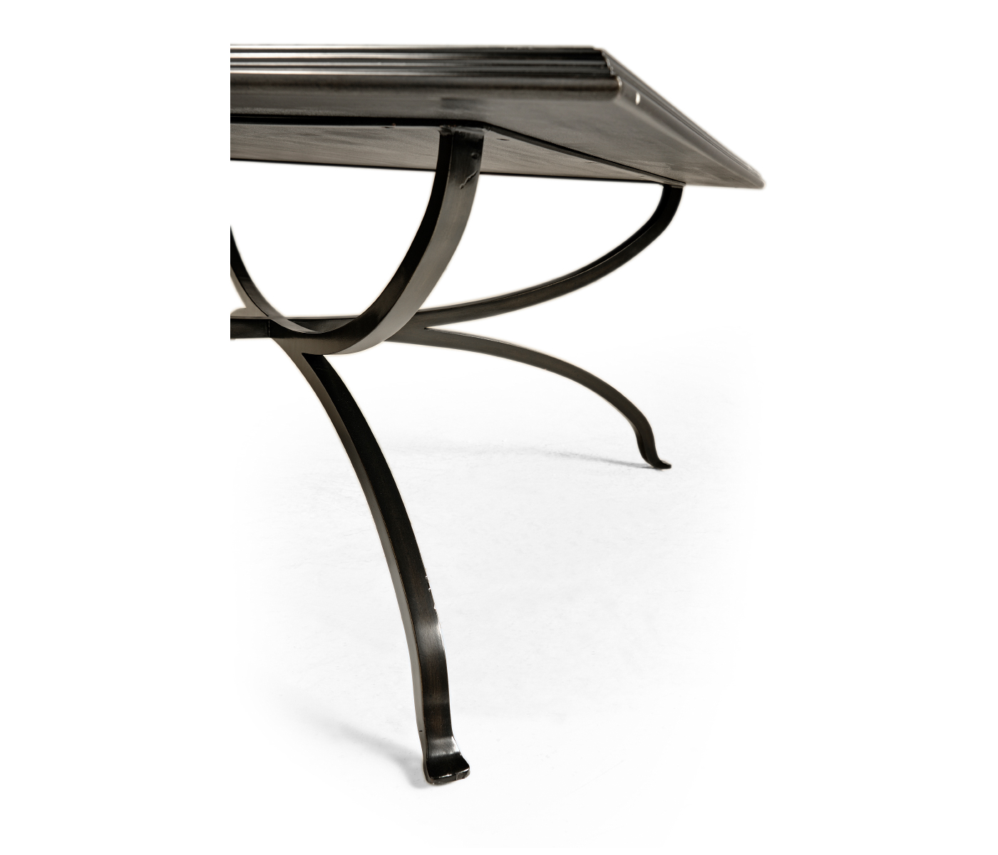 Églomisé and Bronze Square Coffee Table