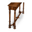 Heavily distressed parquet console with strap handles