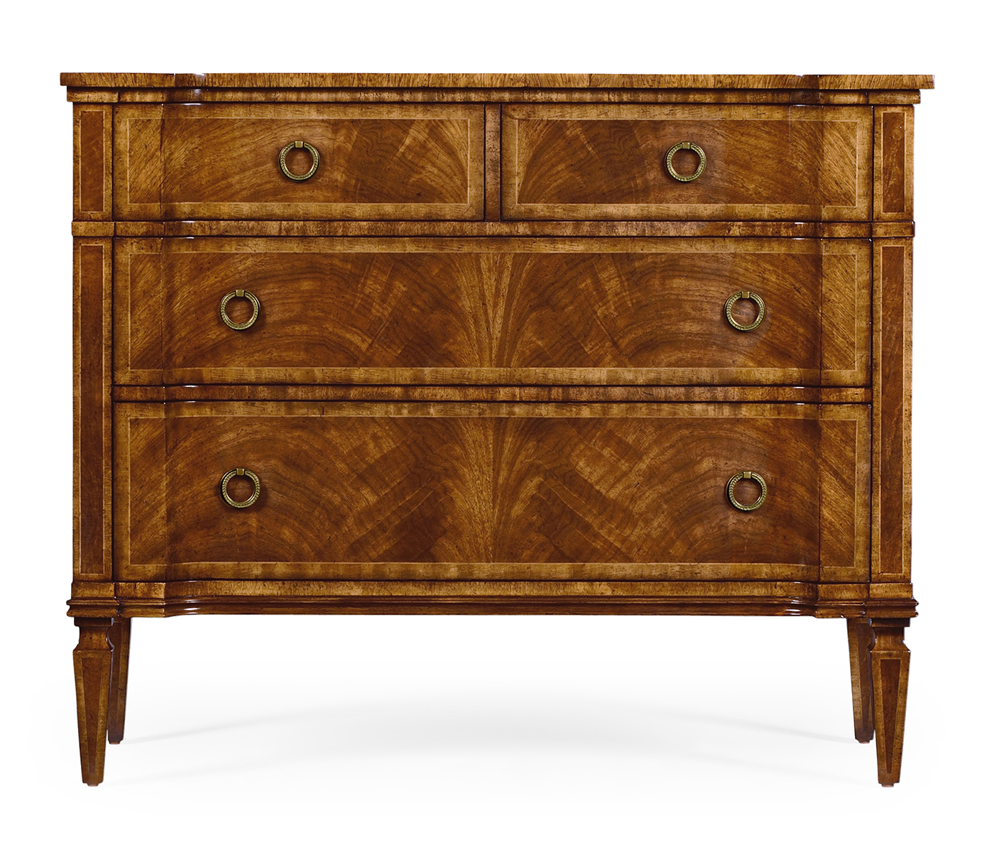 Regency Walnut Reverse Breakfront Chest