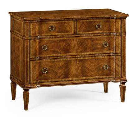 Regency Walnut Reverse Breakfront Chest