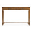 Empire style walnut two drawer console