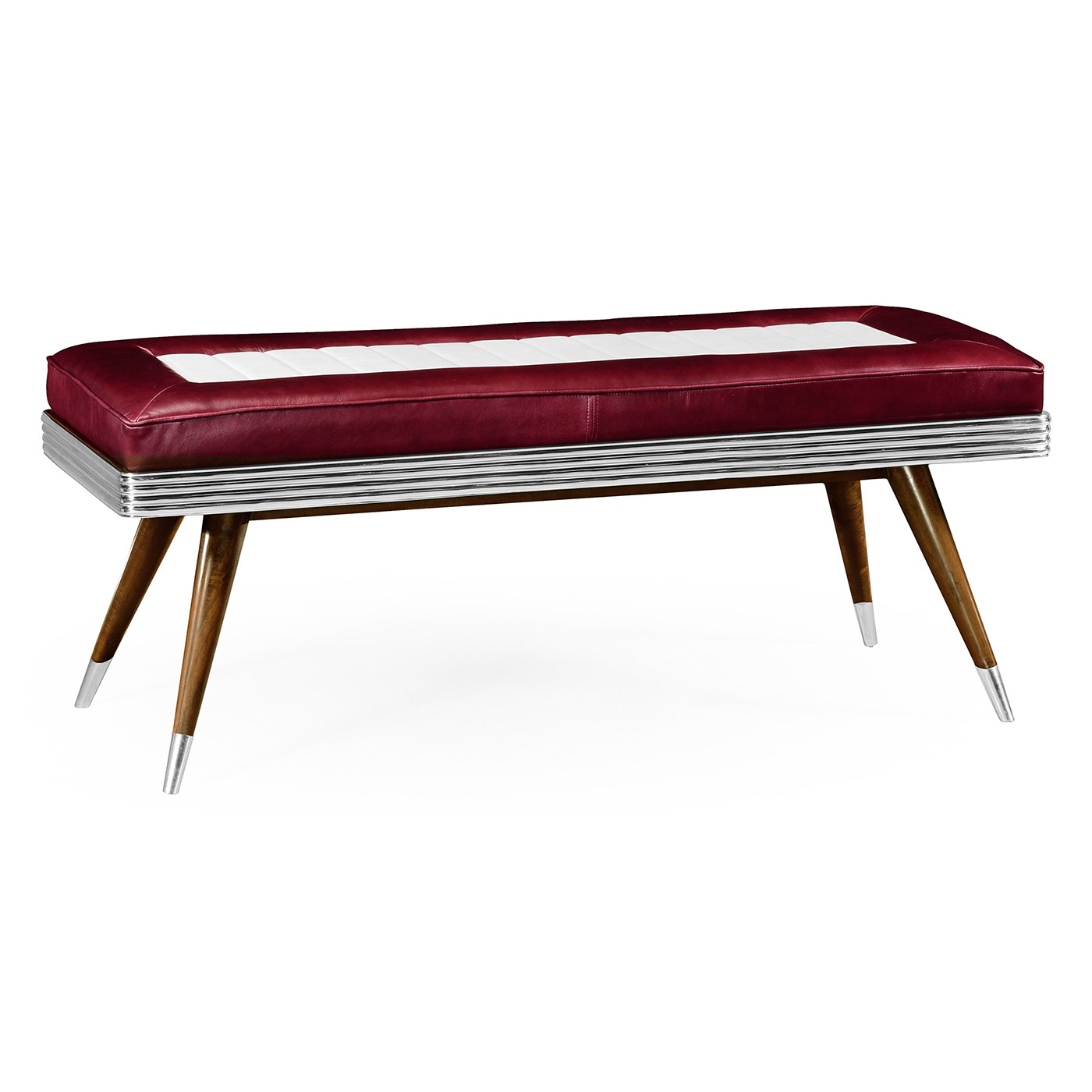 50's Americana Leather Bench