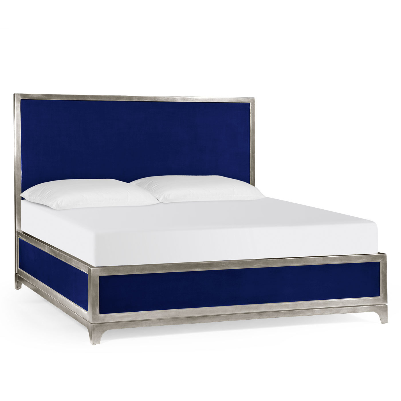 Royal Navy & Silver Cali King Bed